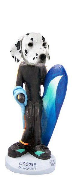 Dalmatian Surfer Doogie Collectible Dog Figurine