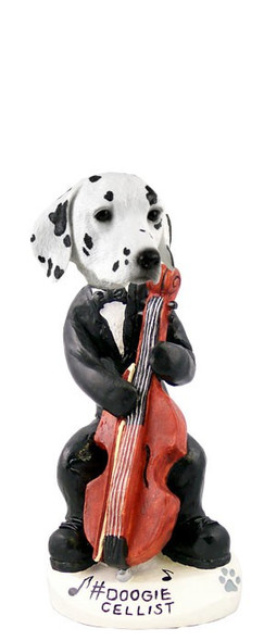 Dalmatian Cellist Doogie Collectible Dog Figurine