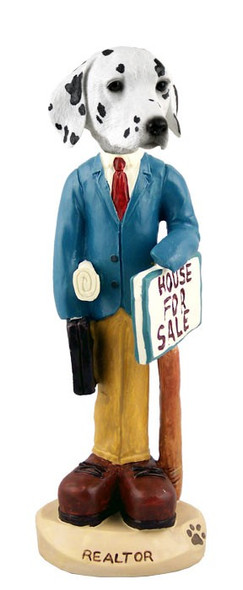 Dalmatian Male Realtor Doogie Collectible Dog Figurine