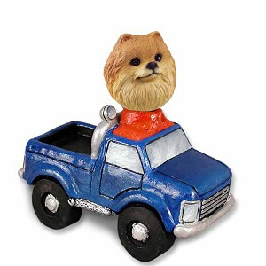 Red Pomeranian Pickup Doogie Collectible Dog Figurine