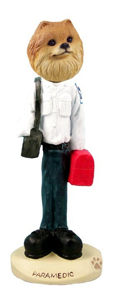 Red Pomeranian Paramedic Doogie Collectible Dog Figurine