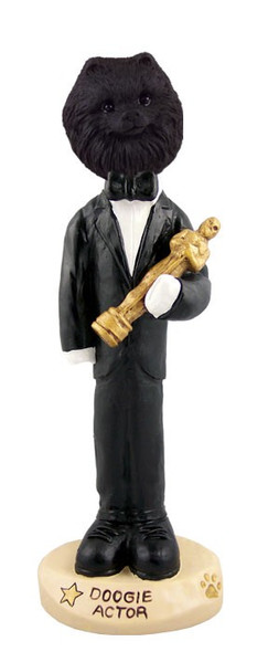 Black Pomeranian Actor Doogie Collectible Dog Figurine