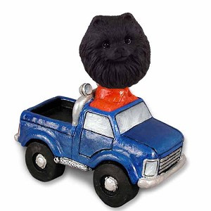 Black Pomeranian Pickup Doogie Collectible Dog Figurine