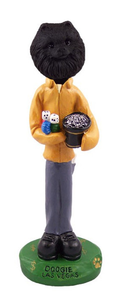 Black Pomeranian Las Vegas Doogie Collectible Dog Figurine