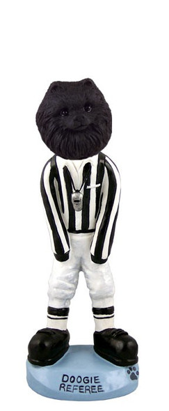 Black Pomeranian Referee Doogie Collectible Dog Figurine