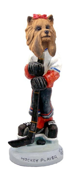 Yorkshire Terrier Hockey Player Doogie Collectible Dog Figurine