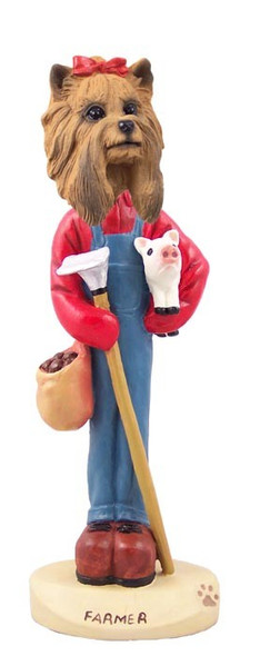 Yorkshire Terrier Farmer Doogie Collectible Dog Figurine