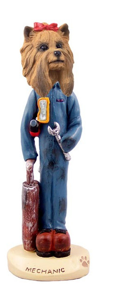 Yorkshire Terrier Mechanic Doogie Collectible Dog Figurine
