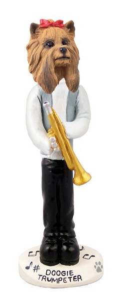 Yorkshire Terrier Trumpeter Doogie Collectible Dog Figurine