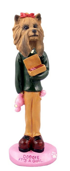 Yorkshire Terrier It's a Girl Doogie Collectible Dog Figurine