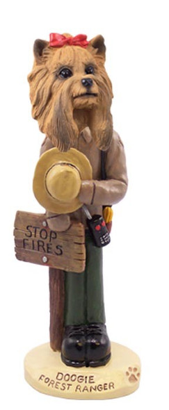 Yorkshire Terrier Forest Ranger Doogie Collectible Dog Figurine