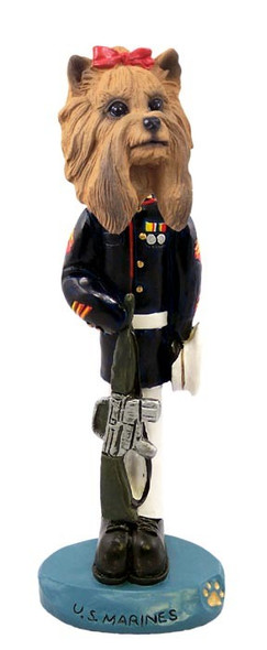 Yorkshire Terrier U S Marines Doogie Collectible Dog Figurine