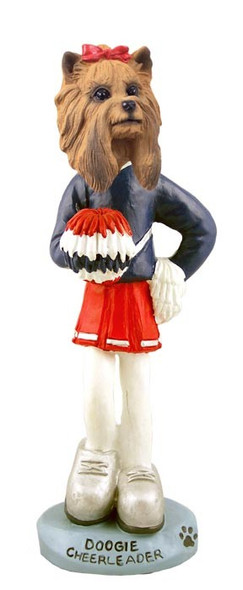 Yorkshire Terrier Female Cheerleader Doogie Collectible Dog Figurine