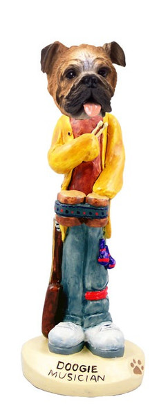 Bulldog Musician Doogie Collectible Dog Figurine