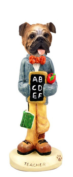 Bulldog Teacher Doogie Collectible Dog Figurine