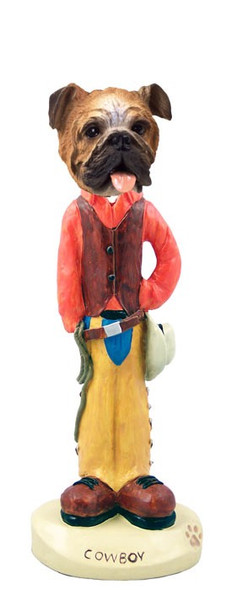Bulldog Cowboy Doogie Collectible Dog Figurine