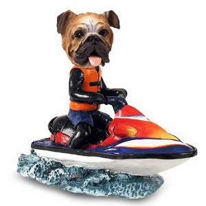 Bulldog Jet Ski Doogie Collectible Dog Figurine