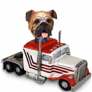 Bulldog Truck Tractor Doogie Collectible Dog Figurine
