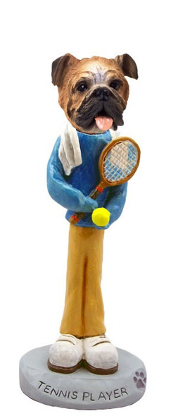 Bulldog Tennis Player Doogie Collectible Dog Figurine