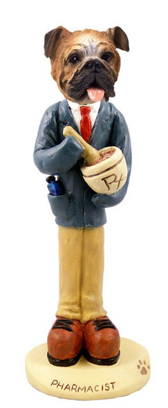 Bulldog Pharmacist Doogie Collectible Dog Figurine