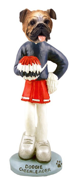 Bulldog Cheerleader Doogie Collectible Dog Figurine