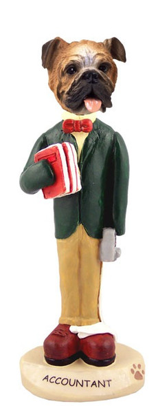 Bulldog Accountant Doogie Collectible Dog Figurine
