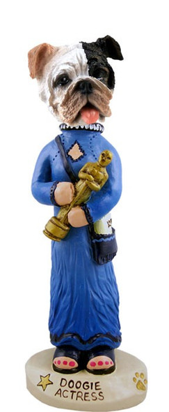 Brindle Bulldog Actress Doogie Collectible Dog Figurine