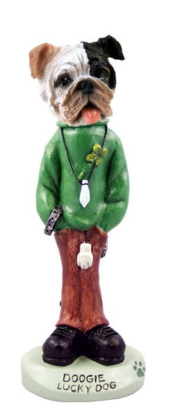 Brindle Bulldog Lucky Dog Doogie Collectible Dog Figurine
