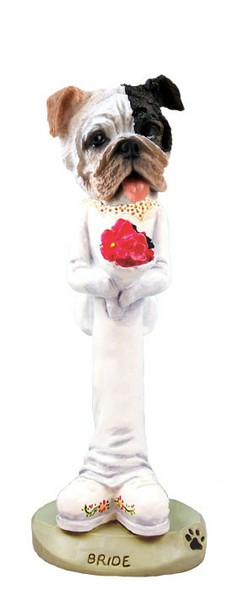 Brindle Bulldog Bride Doogie Collectible Dog Figurine