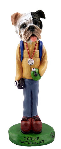 Brindle Bulldog Naturalist Doogie Collectible Dog Figurine
