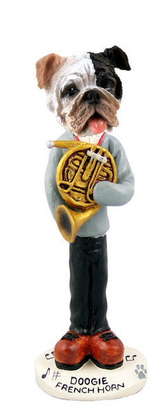 Brindle Bulldog French Horn Doogie Collectible Dog Figurine
