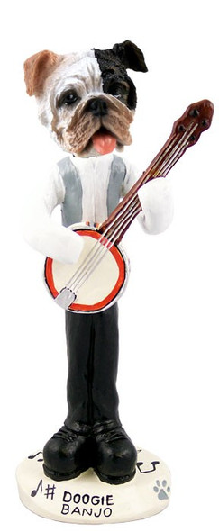 Brindle Bulldog Banjo Doogie Collectible Dog Figurine