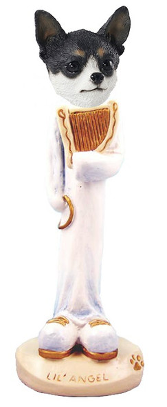 Black & White Chihuahua Lil Angel Doogie Collectible Dog Figurine