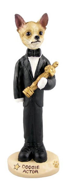 Tan & White Chihuahua Actor Doogie Collectible Dog Figurine