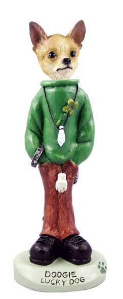 Tan & White Chihuahua Lucky Doogie Collectible Dog Figurine