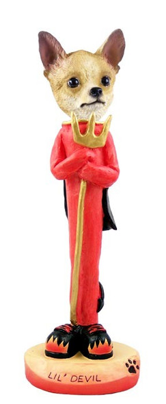 Tan & White Chihuahua Lil Devil Doogie Collectible Dog Figurine