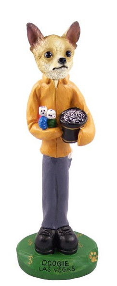 Tan & White Chihuahua Las Vegas Doogie Collectible Dog Figurine