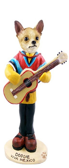 Tan & White Chihuahua Viva Mexico Doogie Collectible Dog Figurine