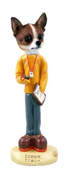 Brindle & White Chihuahua Coach Doogie Collectible Dog Figurine