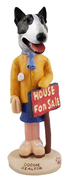 Brindle Bull Terrier Female Realtor Doogie Collectible Dog Figurine
