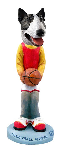 Brindle Bull Terrier Basketball Doogie Collectible Dog Figurine