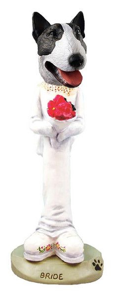 Brindle Bull Terrier Bride Doogie Collectible Dog Figurine