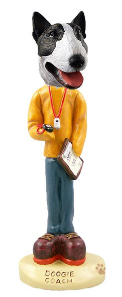 Brindle Bull Terrier Coach Doogie Collectible Dog Figurine