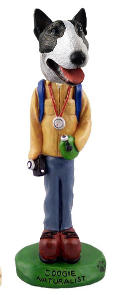 Brindle Bull Terrier Naturalist Doogie Collectible Dog Figurine