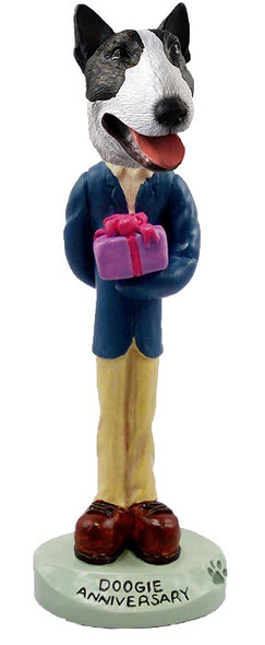 Brindle Bull Terrier Anniversary Doogie Collectible Dog Figurine