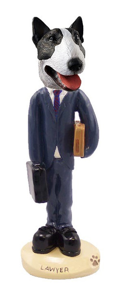 Brindle Bull Terrier Lawyer Doogie Collectible Dog Figurine