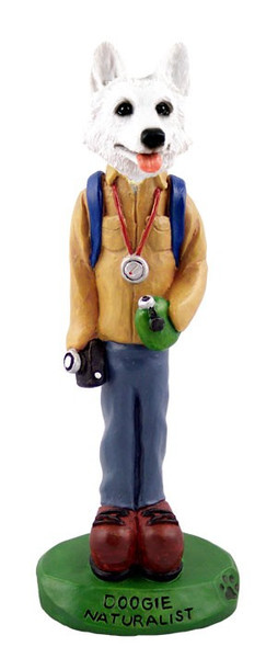 White German Shepherd Naturalist Doogie Collectible Dog Figurine