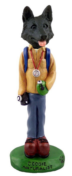 Black German Shepherd Naturalist Doogie Collectible Dog Figurine