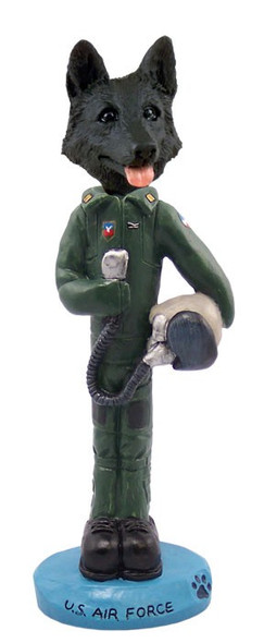 Black German Shepherd U S Air Force Doogie Collectible Dog Figurine