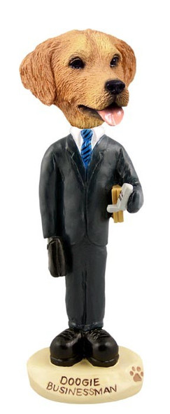 Golden Retriever Businessman Doogie Collectible Dog Figurine
